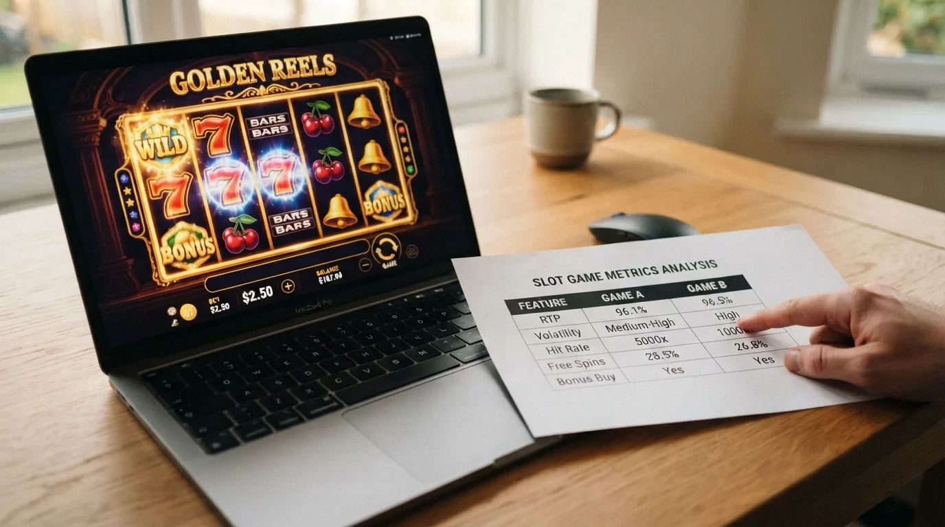 Two columns: free spins locked to a single pokie with a fixed stake, beside a bonus-cash balance with game-choice icons and a higher wagering figure