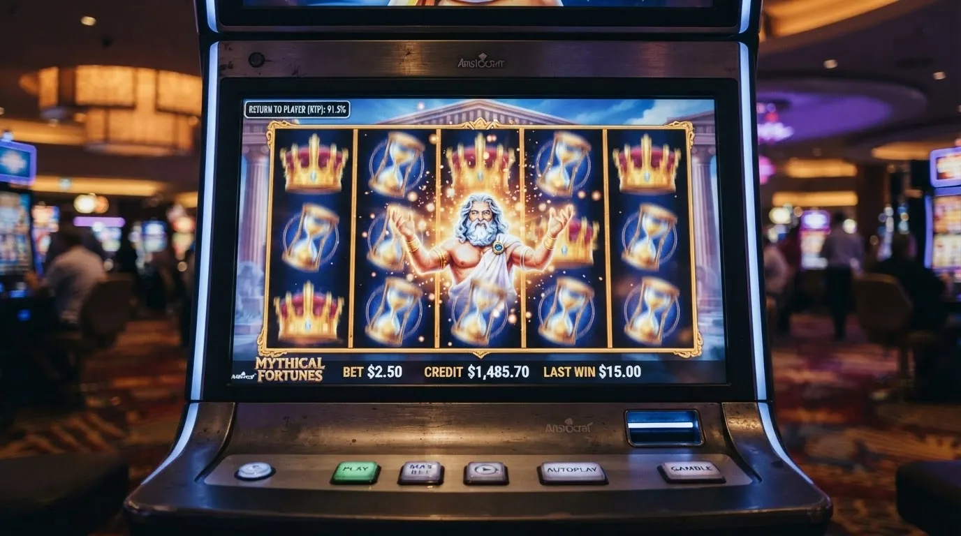 The Gates of Olympus slot grid showing Zeus multiplier symbols and tumbling reels mid-spin with the RTP badge reading 96.50% in the corner