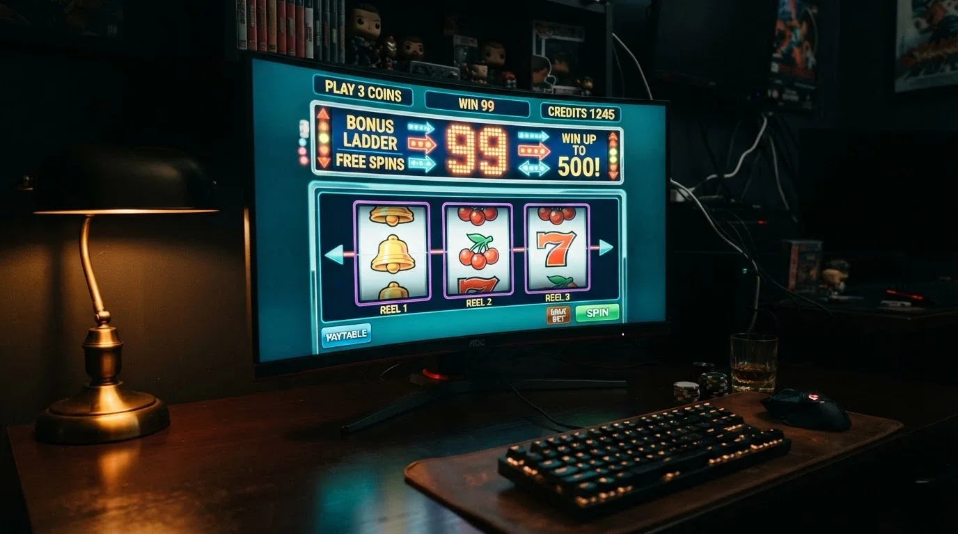 Mega Joker pokie screen showing the Supermeter mode with 99 percent RTP displayed in the info bar