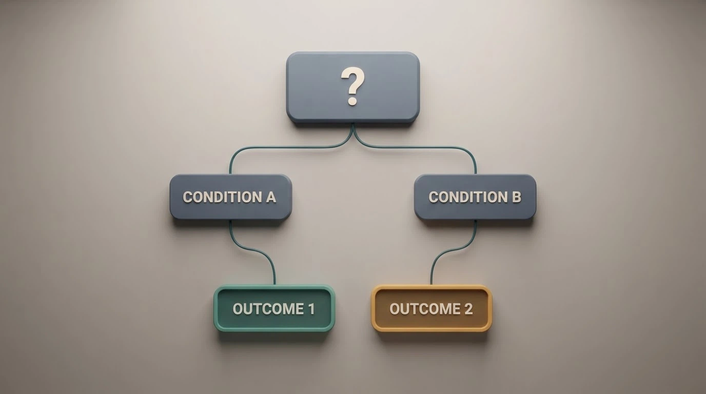 A simple decision tree: three yes/no questions leading to two outcomes — claim with caution, or walk away