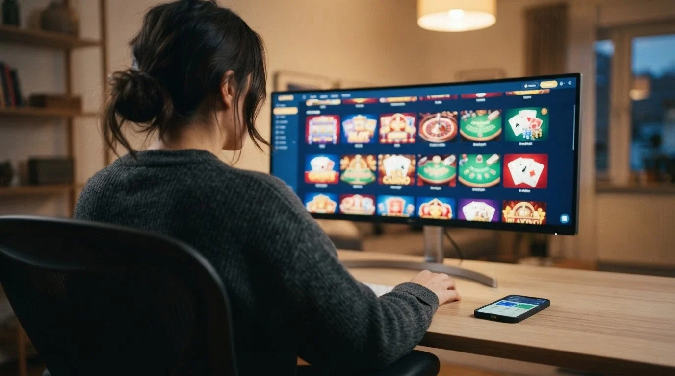 A side-by-side visual comparison of casino cashier interfaces, with different payment-method icons highlighted, on a desktop screen