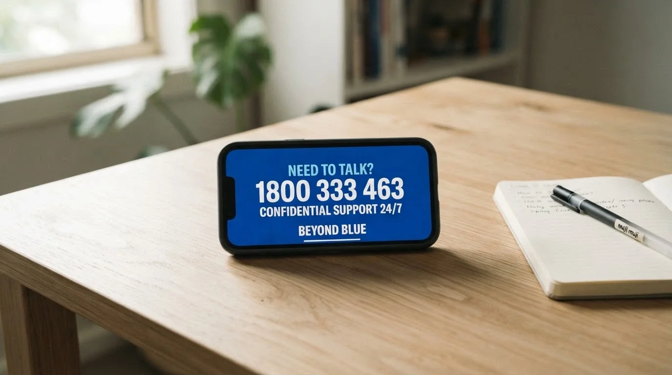 Informational visual representing gambling support — helpline number, BetStop logo, or support-service materials in an ACT context